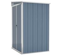 vidaXL Remise de Jardin Murale Hangar de Terrasse Abri de Jardin Maison de Stockage Meuble de Patio Extérieur Gris 118x100x178 cm Acier Galvanisé