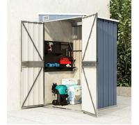 vidaXL Remise de Jardin Murale Hangar de Terrasse Abri de Jardin Maison de Stockage Meuble de Patio Extérieur Gris 316218