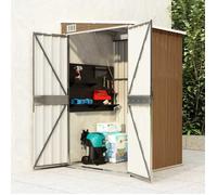 vidaXL Remise de Jardin Murale Hangar de Terrasse Abri de Jardin Maison de Stockage Meuble de Patio Extérieur Marron 316220