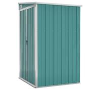 Vidaxl Remise De Jardin Murale Vert 118x100x178 Cm Acier Galvanisé Vert