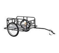 vidaXL Remorque de vélo 130x73x48,5 cm Acier Noir