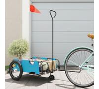 Vidaxl Remorque De Vélo Bleu Tissu Oxford Et Fer