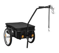 vidaXL Remorque de bicyclette/chariot à main 155x61x83 cm Acier Noir 91771