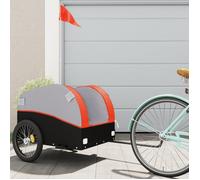 Remorque Pour Vélo Noir Et Orange 45 Kg Fer