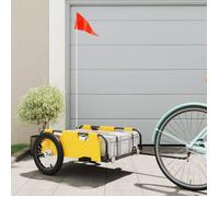 vidaXL Remorque de vélo jaune tissu oxford et fer 94169