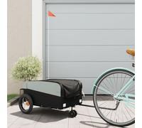 Vidaxl Remorque De Vélo Noir 30 Kg Fer