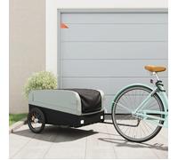 vidaXL Remorque de vélo 94049 – 45 kg, noir et gris, fer