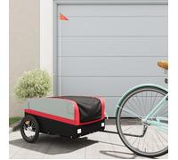Remorque de vélo noir et rouge 45 kg fer