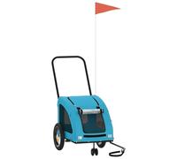 Vidaxl Remorque De Vélo Pour Animaux De Compagnie Bleu