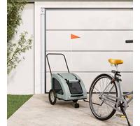 Vidaxl Remorque De Vélo Pour Animaux De Compagnie Gris