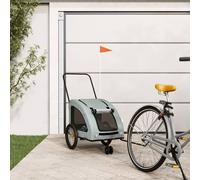 Vidaxl Remorque De Vélo Pour Animaux De Compagnie Gris