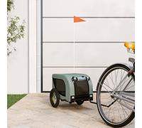 Vidaxl Remorque De Vélo Pour Animaux De Compagnie Gris Et Noir