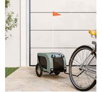 vidaXL Remorque de vélo pour animaux de compagnie gris et noir 93993