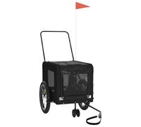 vidaXL Remorque de vélo pour Animaux de Compagnie Noir