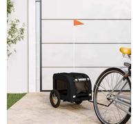 vidaXL Remorque de vélo pour Animaux de Compagnie Noir