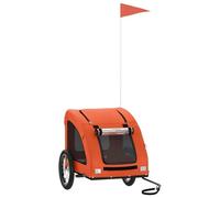 vidaXL Remorque de vélo pour Animaux de Compagnie Orange