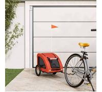 vidaXL Remorque de vélo pour animaux de compagnie orange 93956