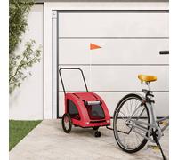 Vidaxl Remorque De Vélo Pour Animaux De Compagnie Rouge