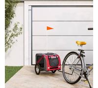 Vidaxl Remorque De Vélo Pour Animaux De Compagnie Rouge Et Gris
