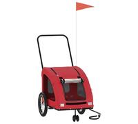 Vidaxl Remorque De Vélo Pour Animaux De Compagnie Rouge