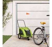 Vidaxl Remorque De Vélo Pour Animaux De Compagnie Vert