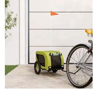 vidaXL Remorque de vélo pour animaux de compagnie vert et noir 93997