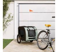 Vidaxl Remorque De Vélo Pour Chien Gris Et Noir Tissu Oxford Et Fer