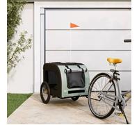 vidaXL Remorque de vélo pour chien gris et noir tissu oxford et fer 93839
