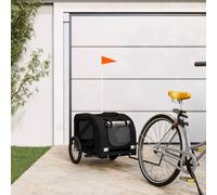 Vidaxl Remorque De Vélo Pour Chien Noir Tissu Oxford Et Fer