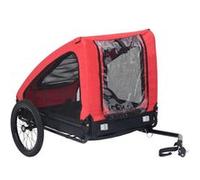 vidaXL Remorque pour animaux de compagnie Rouge et noir Rouge G