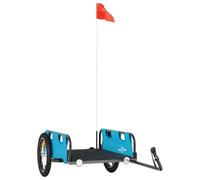vidaXL Remorque pour vélo Bleu Tissu Oxford et fer