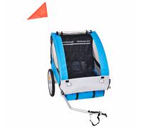 vidaXL Remorque pour vélo Gris et bleu 30 kg