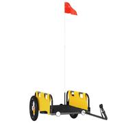 vidaXL Remorque pour vélo Jaune Tissu Oxford et fer