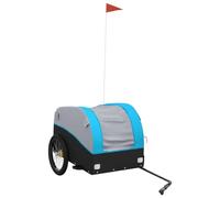 Vidaxl Remorque Pour Vélo Noir Et Bleu 45 Kg Fer