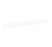 vidaXL Remplacement de lambrequin Blanc 3 m Polyester, Auvent résistant aux intempéries, tissu contre UV, facile à nettoyer, chic, à utiliser dans votre jardin