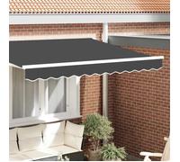 vidaXL Remplacement de lambrequin Rayures Anthracite 2,5 m Polyester 42000687