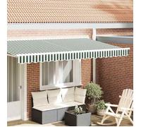 Vidaxl Valence D'auvent Pour Cadre De 4 M Vert Et Blanc 3.8x0.2 M