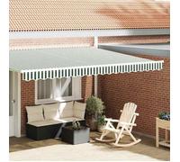 vidaXL Remplacement de lambrequin Vert et blanc 430 x 20 cm Polyester 42000810