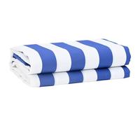 vidaXL Tissu de Remplacement de Store Bleu et Blanc 10x1.6 m
