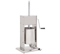VidaXL Remplisseur De Saucisses Manuel Argenté 10 L En Acier Inoxydable