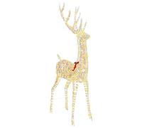 vidaXL Renne 3D Blanc Chaud 180 cm Pet, Salon, lumières Modernes de fête, décor 3D Renne, Ornement LED, Sculpture Festive, déco de Noël