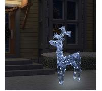 vidaXL Renne de Décoration de Noël 90 LED Ornement de Noël Renne Lumineux Renne Eclairé Jardin Terrasse Extérieur Maison 289961