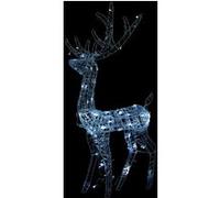 vidaXL Renne de décoration de Noël Acrylique 140 LED 120cm Blanc froid Blanc G