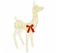 vidaXL Renne de Noël 3D LOVIISA 110 LED Blanc Chaud 70 x 26 x 100 cm