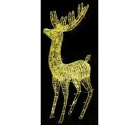 vidaXL Renne de Noël Acrylique XXL 250 LED 180 cm Blanc chaud Blanc G
