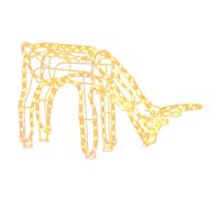 vidaXL Renne de Noël Blanc chaud 73x31x45 cm