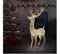 vidaXL Renne de Noël Décoration de Vacances Renne Lumineux Jardin Patio Arrière-cour Extérieur Acrylique XXL 250 LED 180 cm 329785