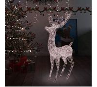 vidaXL Renne de Noël Décoration de Vacances Renne Lumineux Jardin Patio Arrière-cour Extérieur Acrylique XXL 250 LED 180 cm 329785