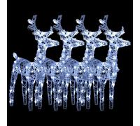 vidaXL 4x Rennes de Noël 160 LED Décoration de Noël Rennes Illuminés Décoration de Vacances Ornement de Fête Jardin 3154255