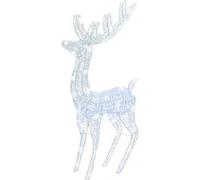 vidaXL Rennes de Noël XXL Acrylique 250 LED 2 pcs 180 cm Blanc froid Blanc G